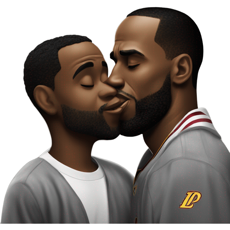 P Diddy Kissing LeBron James emoji