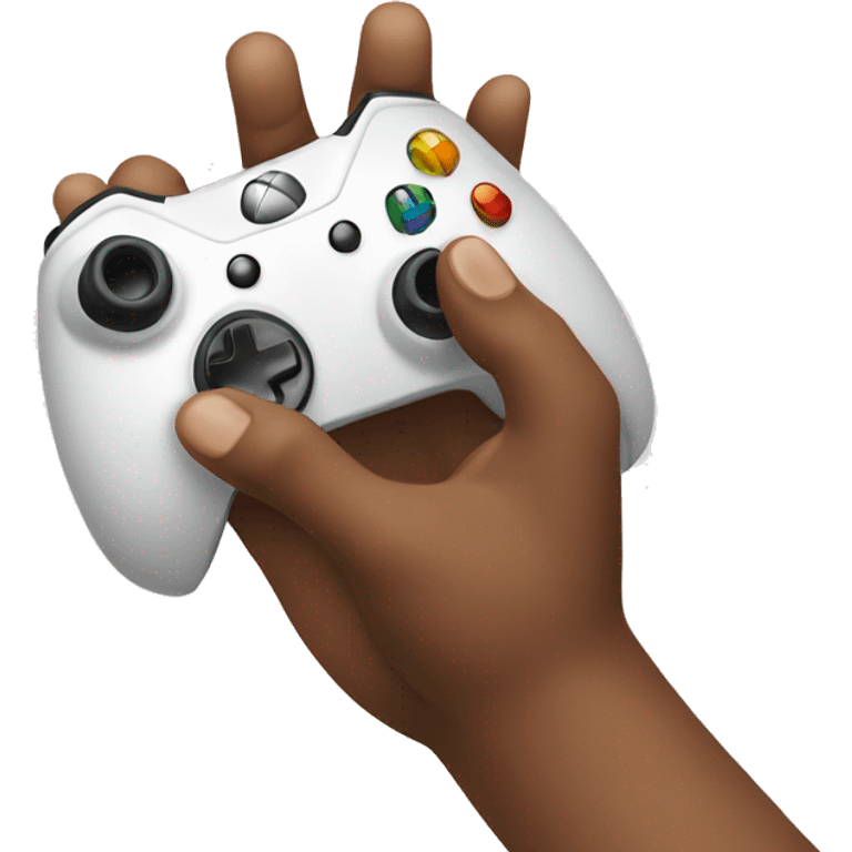 A hand holding an xbox controller emoji