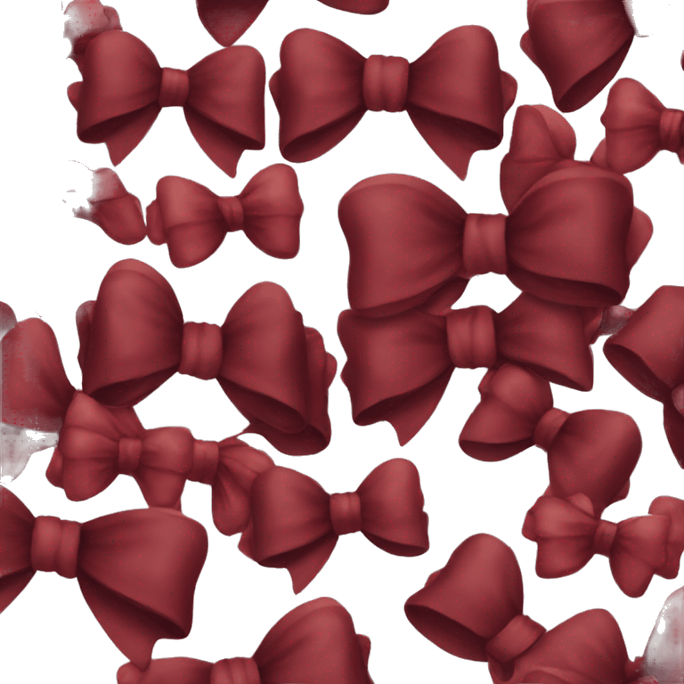 dark red bow emoji