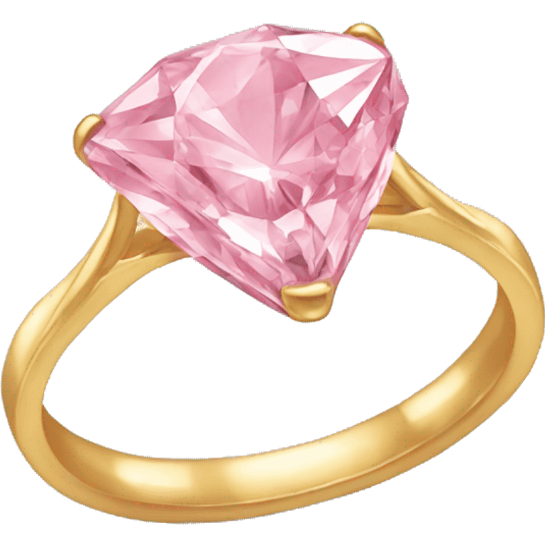 Pink diamond ring emoji