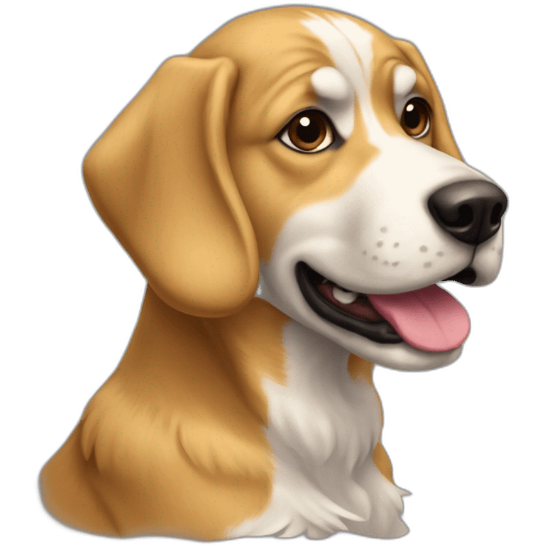 Chien sur chien emoji