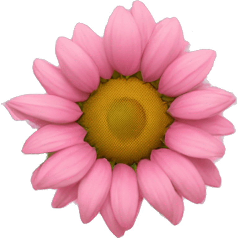 Pink sunflower with rose emoji