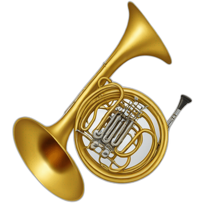 A French horn crossed with a guitar emoji