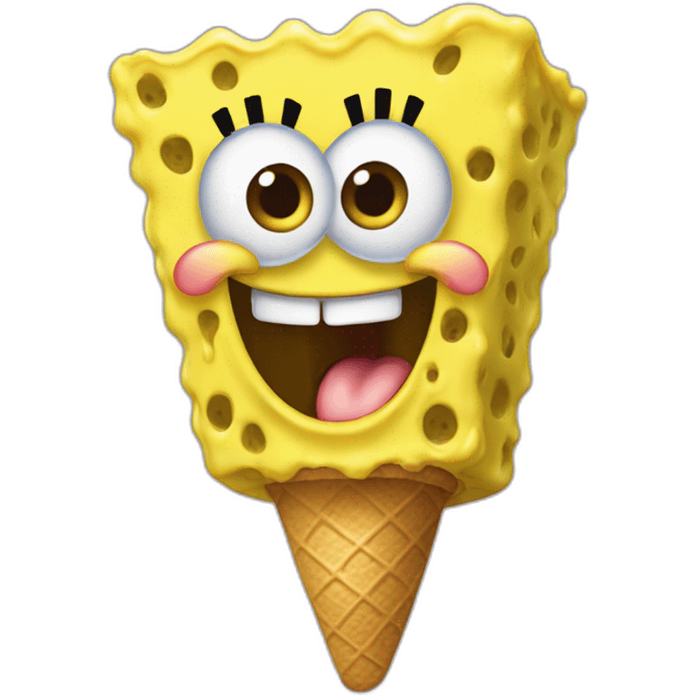 SpongeBob LICKING ice cream emoji