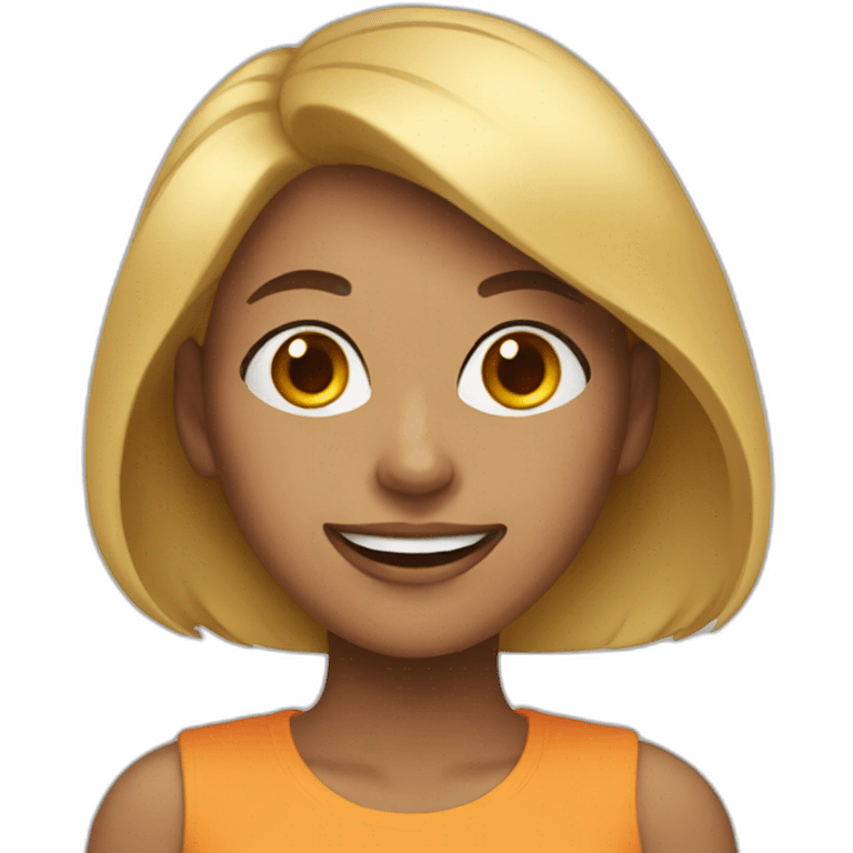 Woman, technology, enjoy games emoji