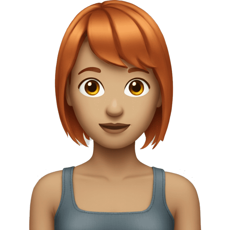 Redhead with bangs emoji