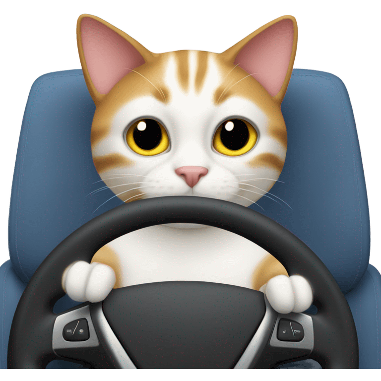 Cat driving emoji