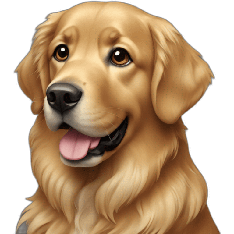 Black golden retriever emoji