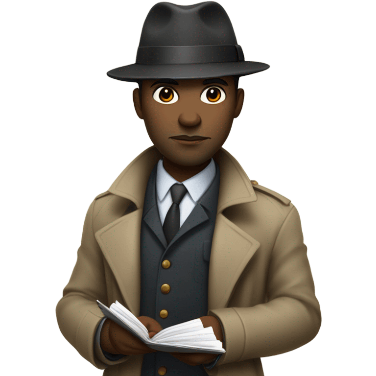 Black detective emoji