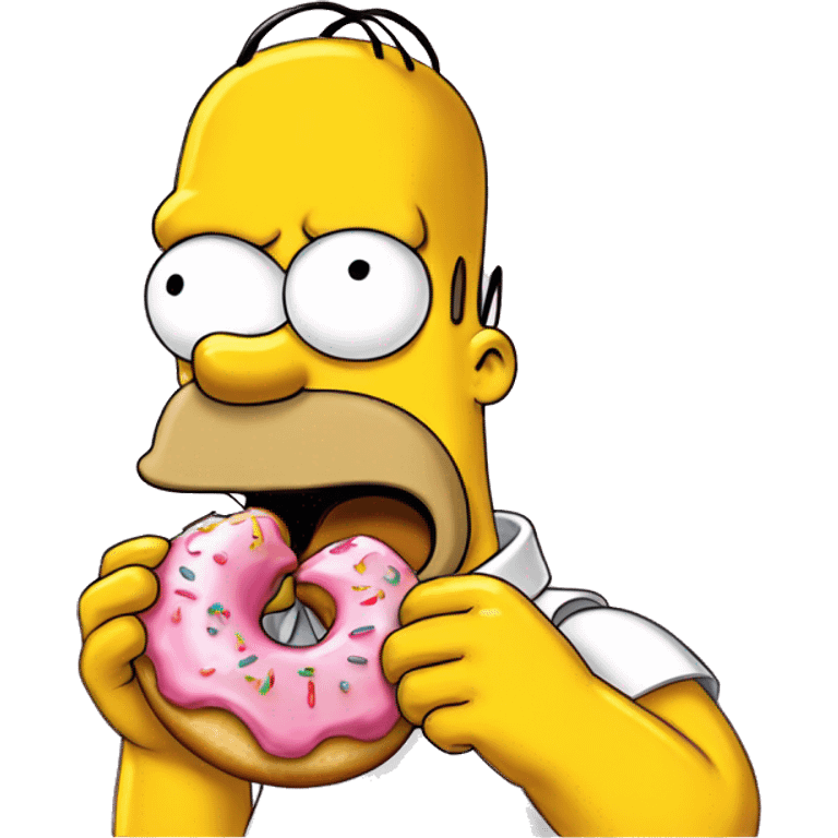 Homer simpson mange un donuts emoji