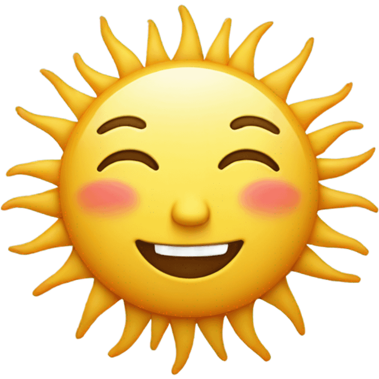 Sun with a face that have the eyes closed emoji