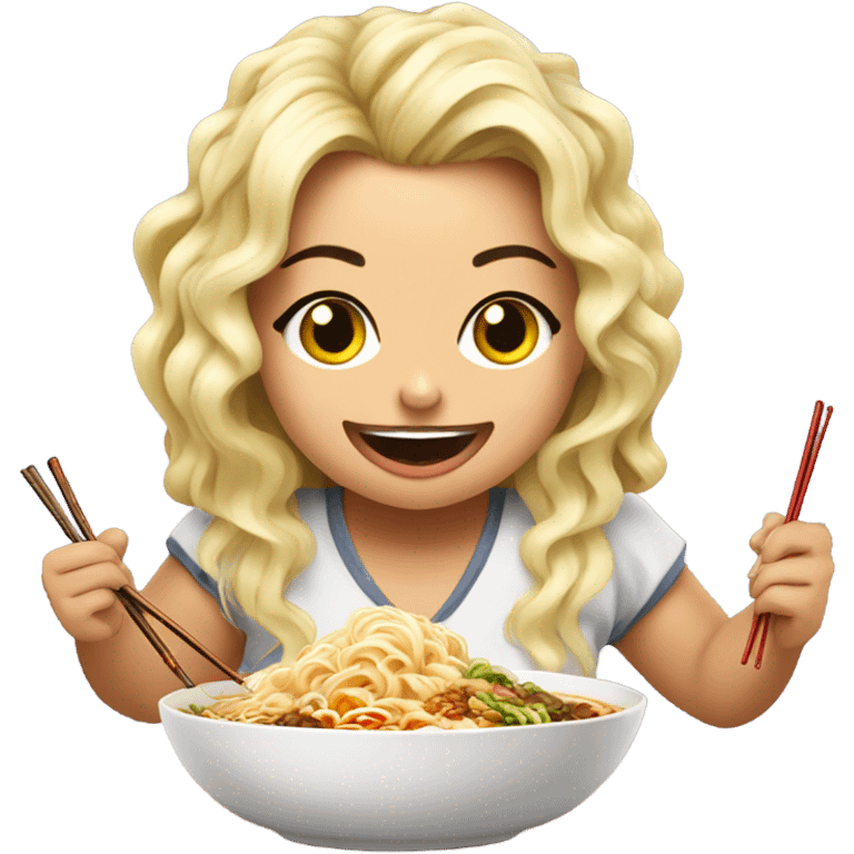 Trisha paytas eating ramen emoji