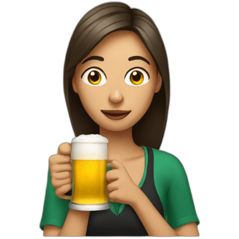 women drinking beer emoji