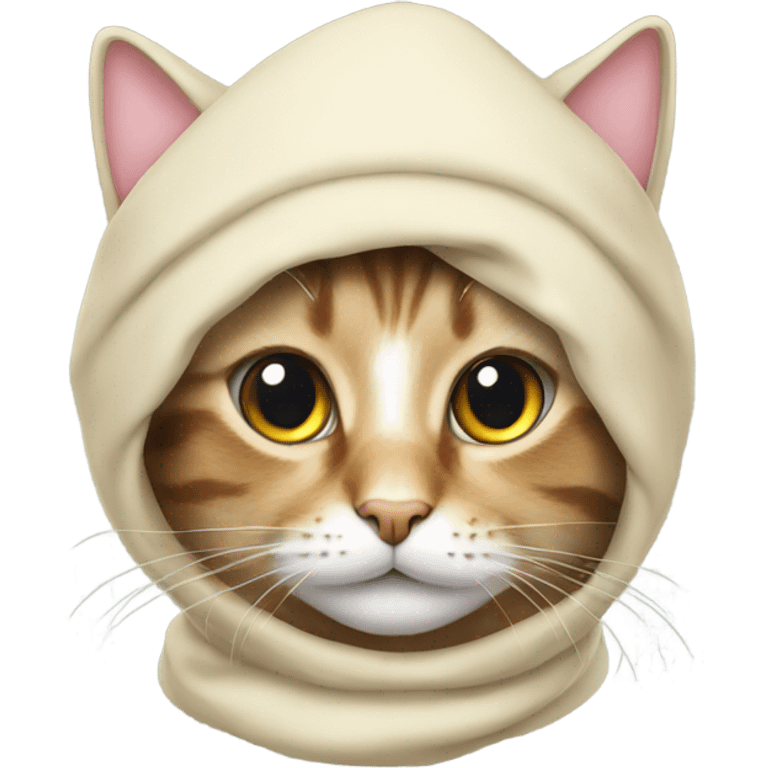 Cat wearing bonnet emoji