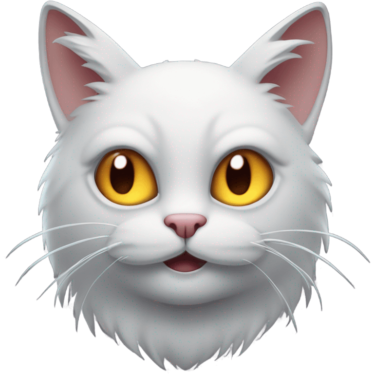 Evil Larry cat looking freaky and mischievous  emoji