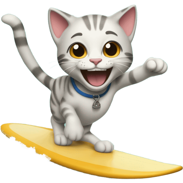 cat surfing emoji