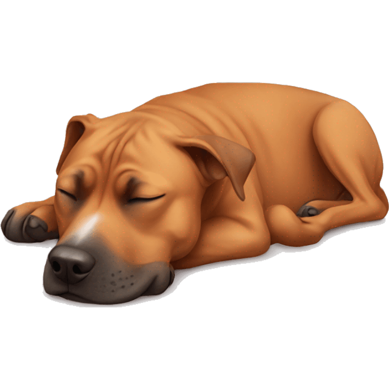 Ridgeback staffy sleeping emoji