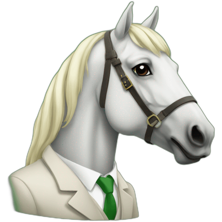 a horse wearing a government suit for ireland emoji