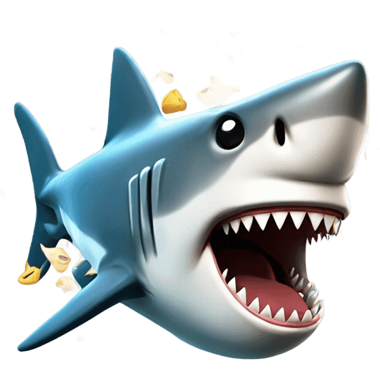 Shark exploding head emoji