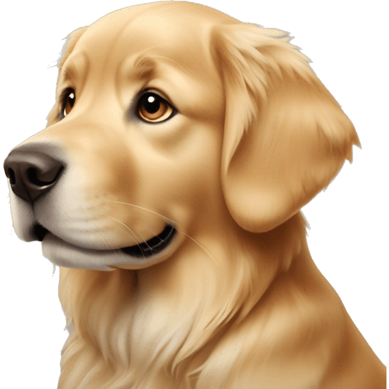 Dog golden retriever junior emoji