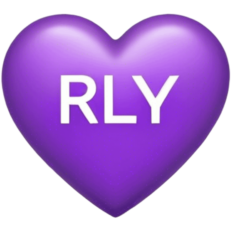 Purple Heart with the letters Riley in the middle  emoji