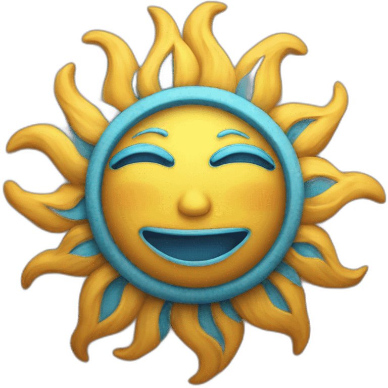 Artistic sun emoji