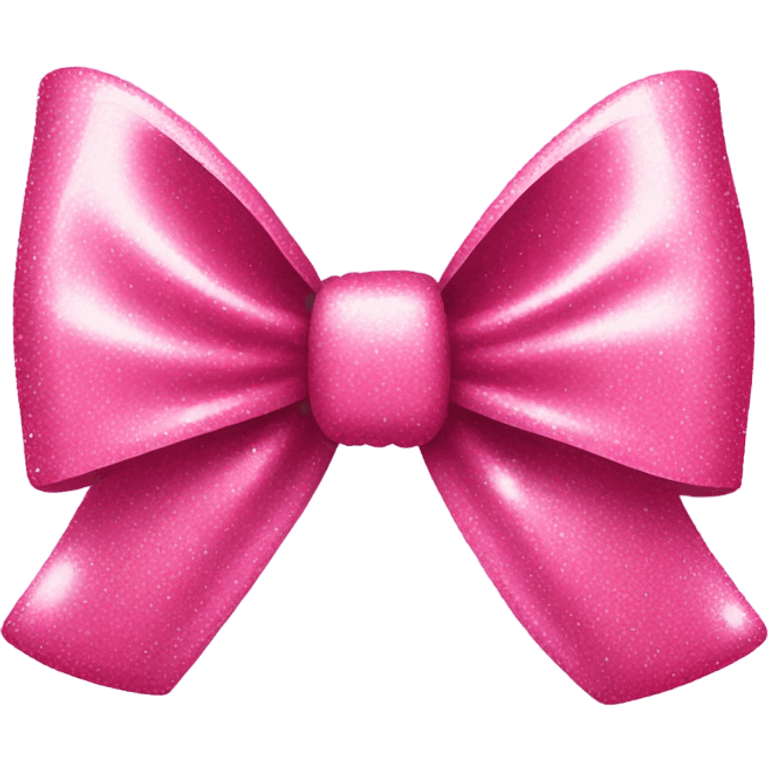 Big beautiful pink valentines bow with glitter emoji