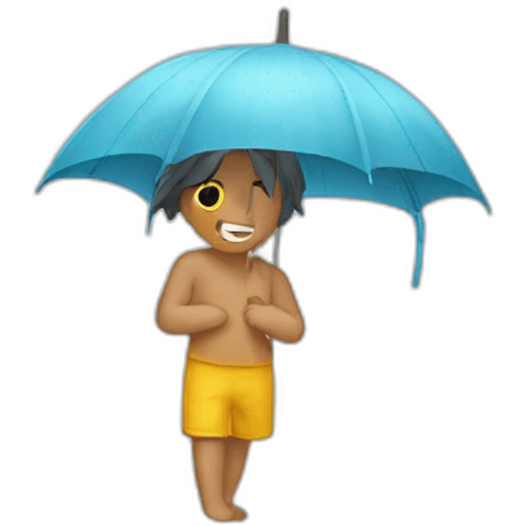 Pluie plage emoji