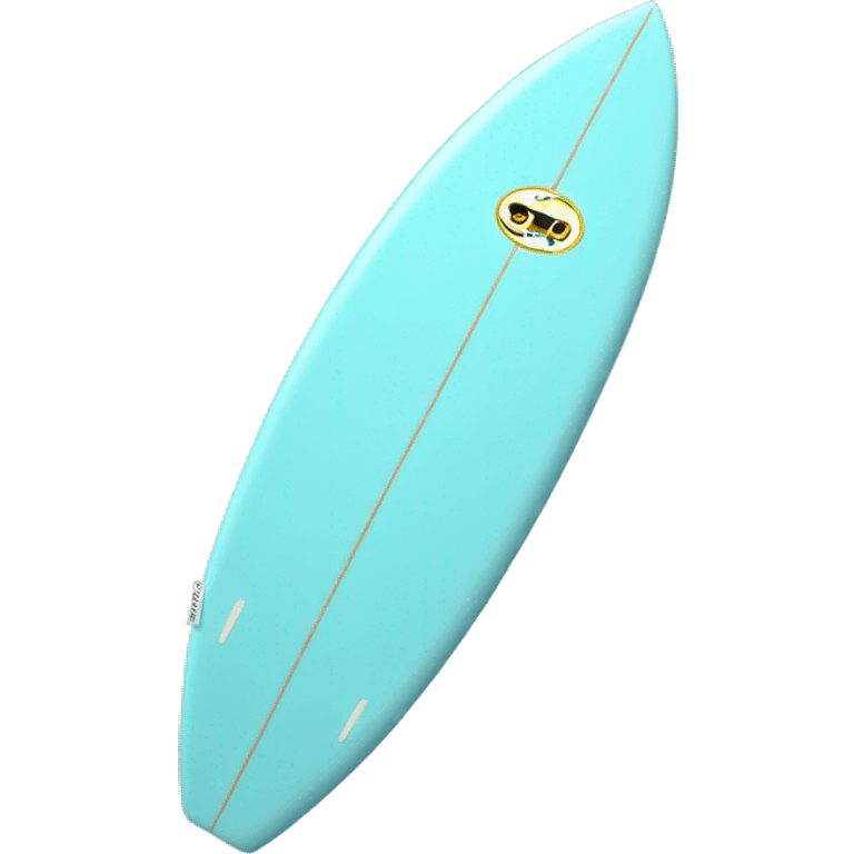 pastel blue tropical surfboard emoji