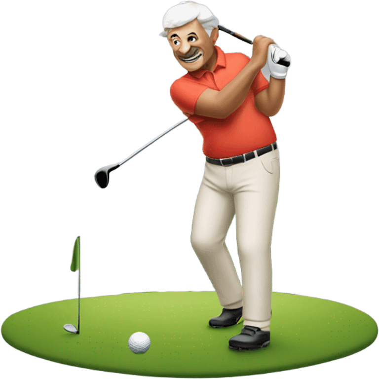 Don Bouc playing golf emoji