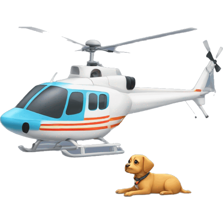 dog with a helicopter  emoji