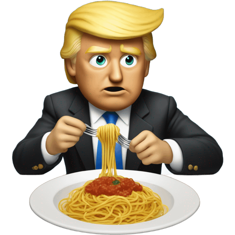 Donald trump eating spaghetti  emoji