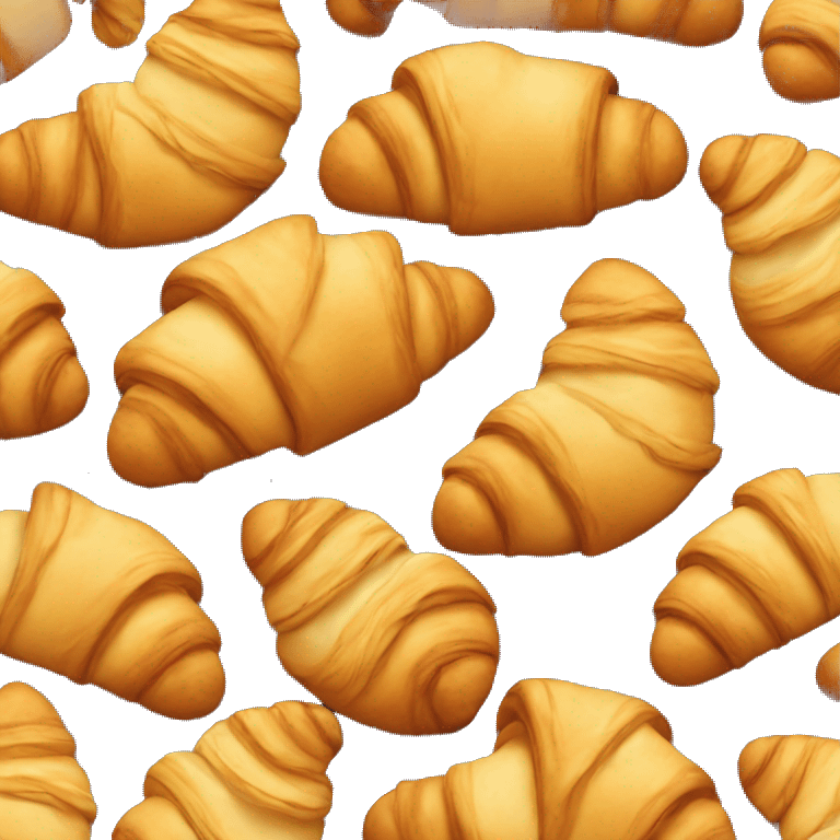 Croissant with a face emoji