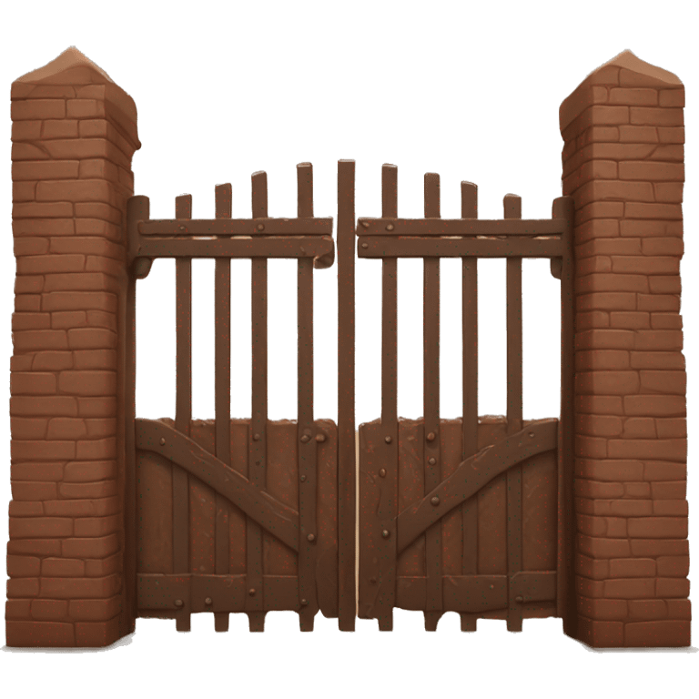 big gate made of brownies emoji