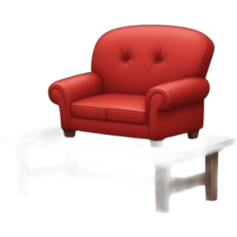 happy red couch sad red couch emoji