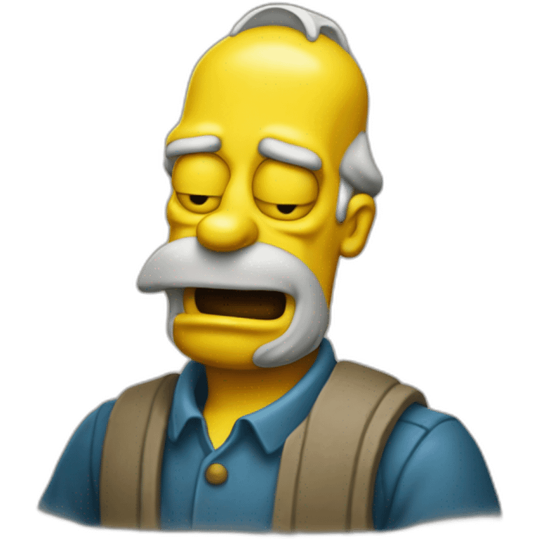 Homer buvant un Ricard  emoji