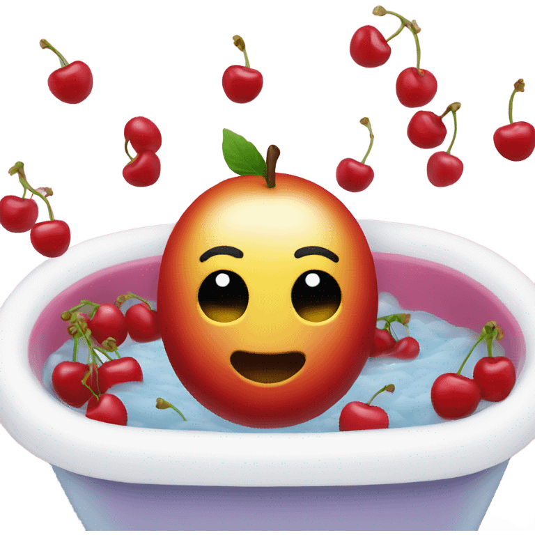 cherries in a bathtub  emoji