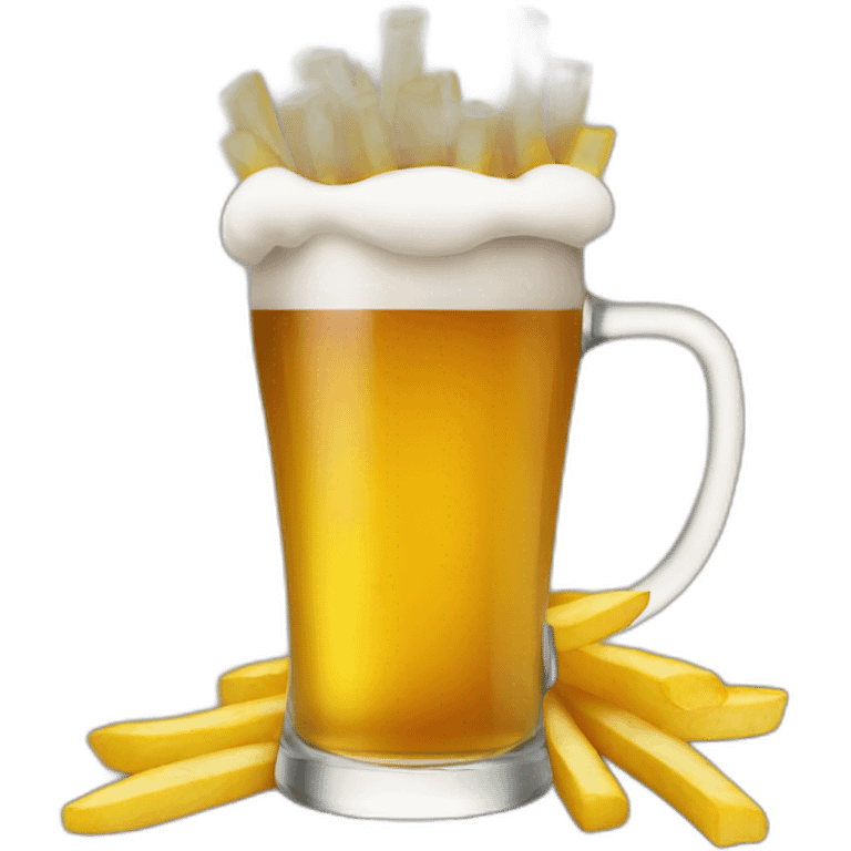 beer and frenchfries emoji