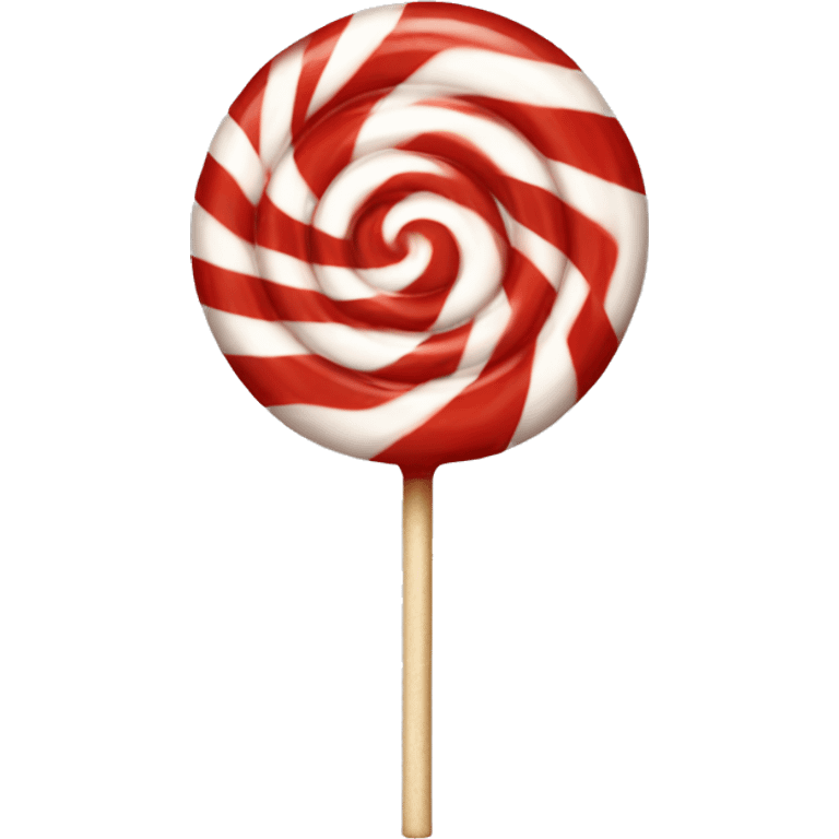 Red and white lollipop emoji