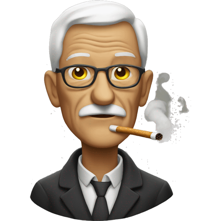 smoking oldman emoji