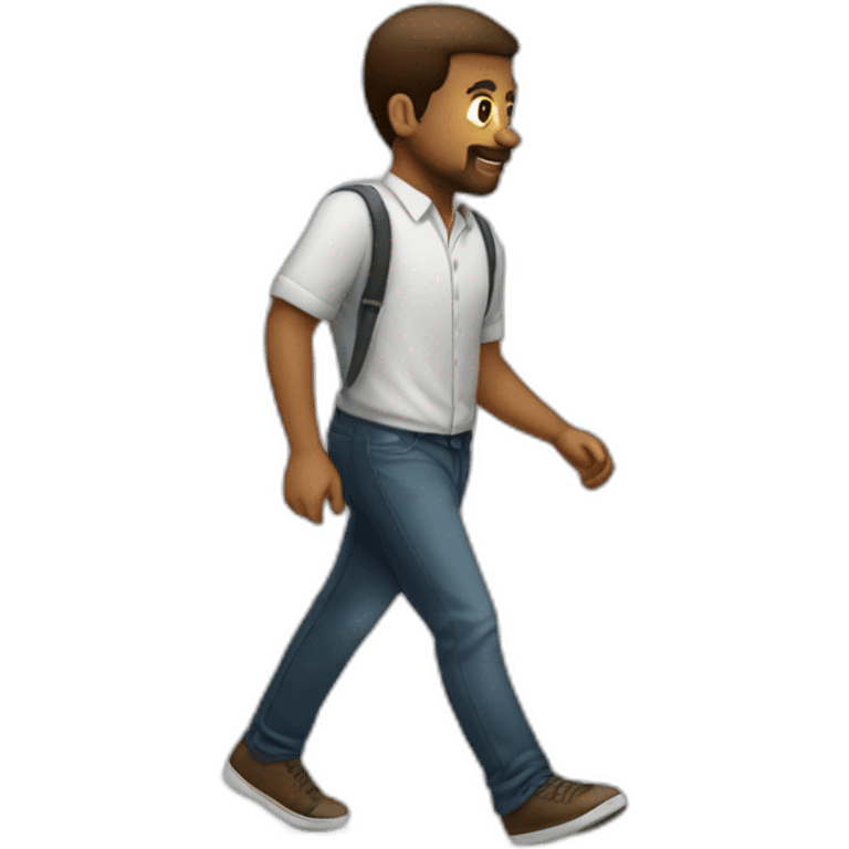 Emmanuel Marcon walking sneaky emoji