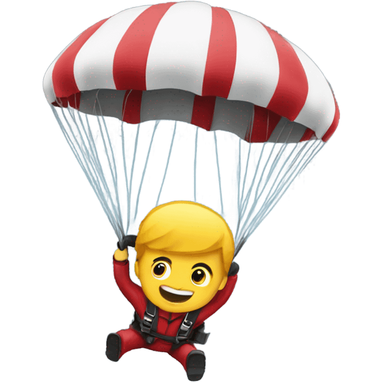 A man parachuting  emoji