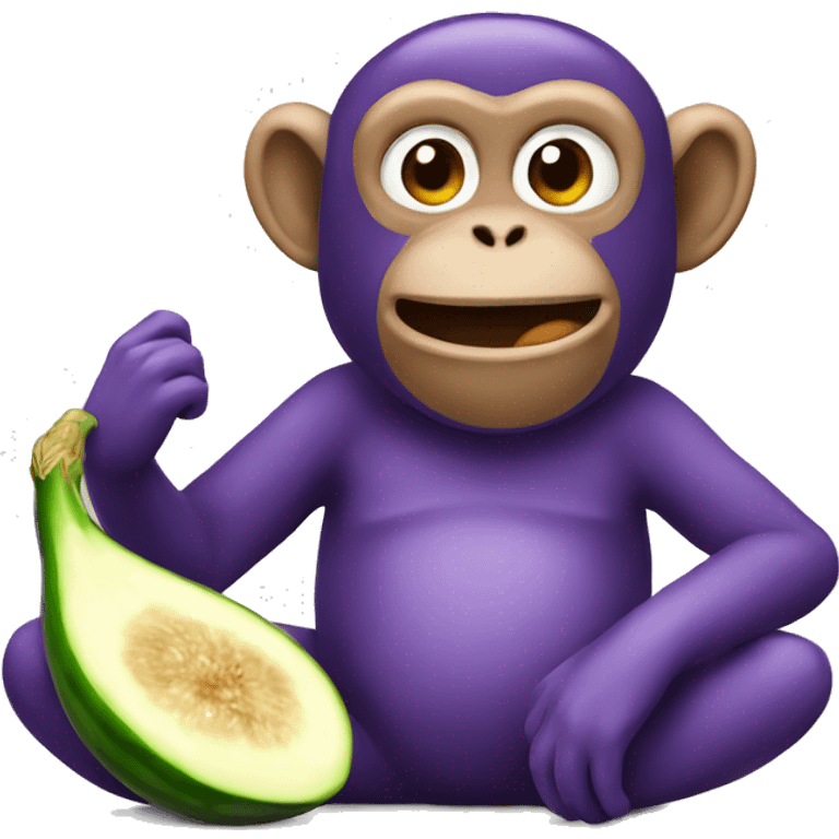 monkey with eggplant emoji