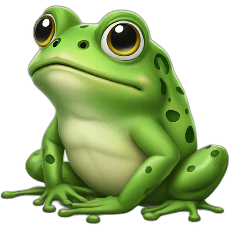 frog thinking about life emoji