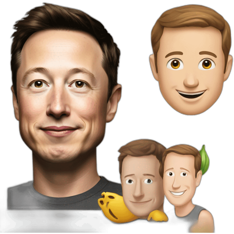 elon musk qui se bat avec mark zuckerberg emoji