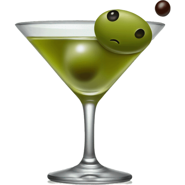 Dirty martini with an olive emoji