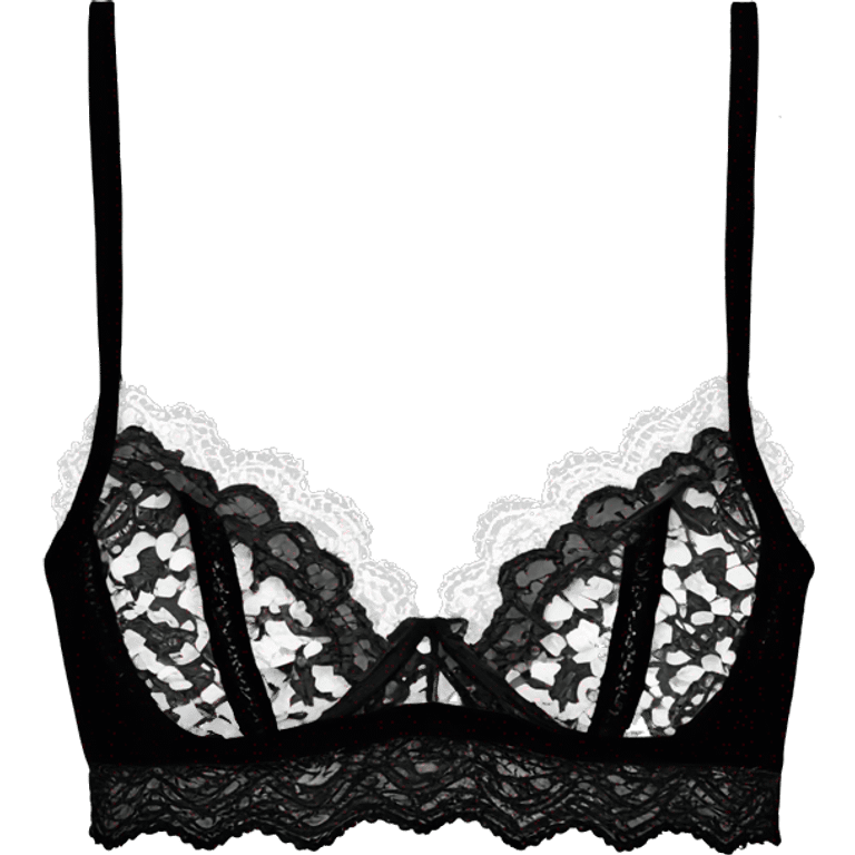 lace black bralette emoji