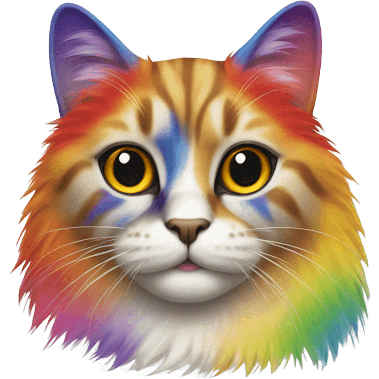 Rainbow cat emoji