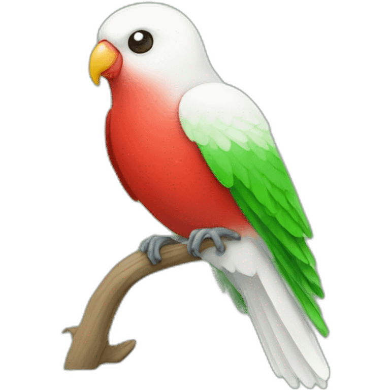 Red white and Green Love bird emoji