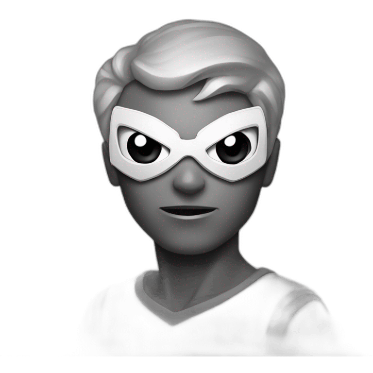 Spiderman black and white emoji